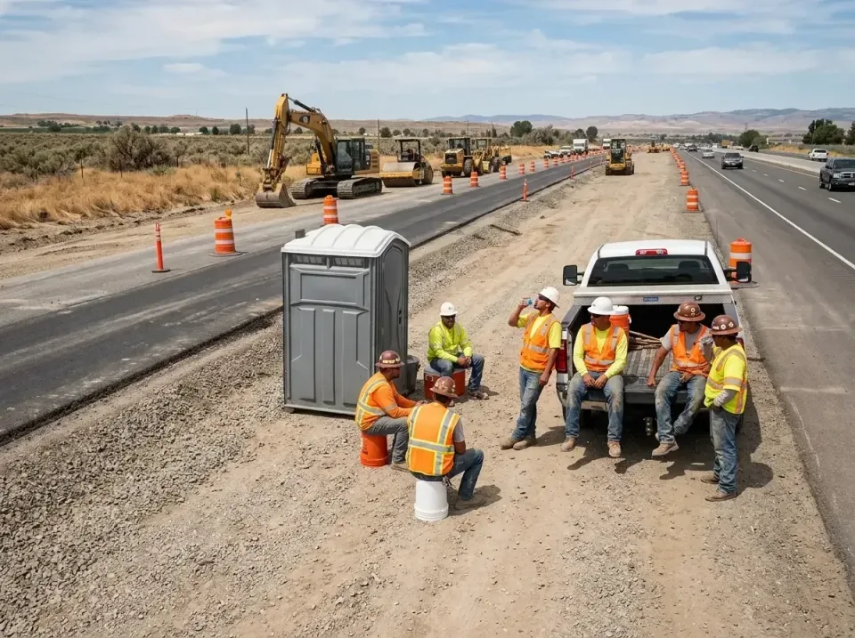 highway-road-construction-crew-007 — frequently asked questions, Porta Potty and Restroom Rentals in Hesston, KS